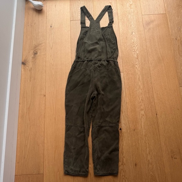 Aritzia Wilfred Free OLIVE Green Lyocell Valletta‎ Overalls Jumpsuit XXS - Picture 4 of 17